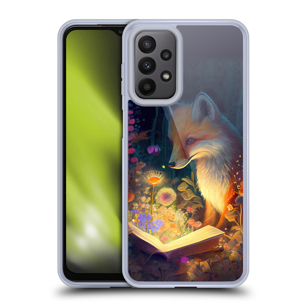JK Stewart Art Fox Reading Soft Gel Case for Samsung Galaxy A23 / 5G (2022)
