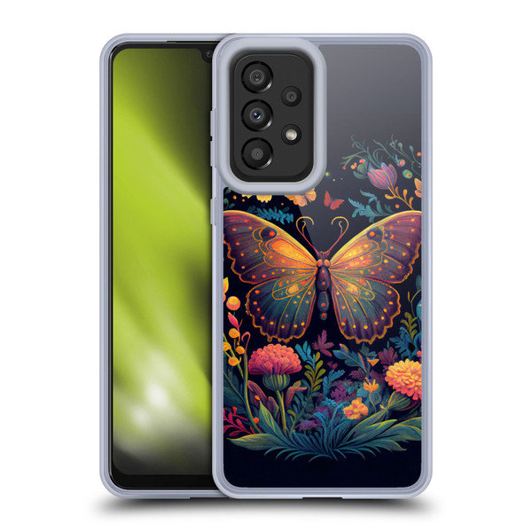 JK Stewart Art Butterfly In Night Garden Soft Gel Case for Samsung Galaxy A33 5G (2022)