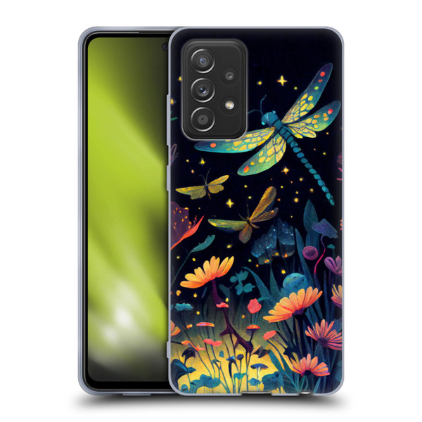 JK Stewart Art Dragonflies In Night Garden Soft Gel Case for Samsung Galaxy A52 / A52s / 5G (2021)