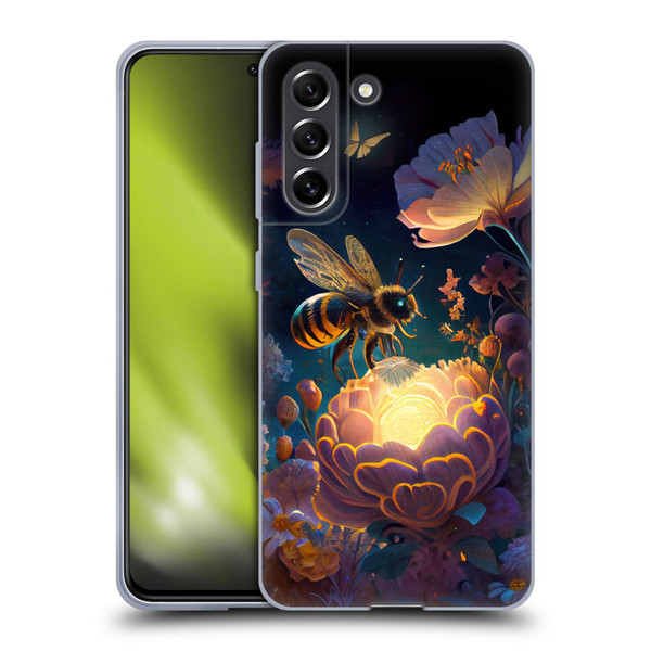 JK Stewart Art Bee Soft Gel Case for Samsung Galaxy S21 FE 5G