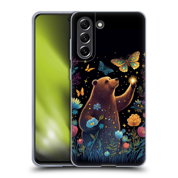 JK Stewart Art Bear Reaching Up Soft Gel Case for Samsung Galaxy S21 FE 5G