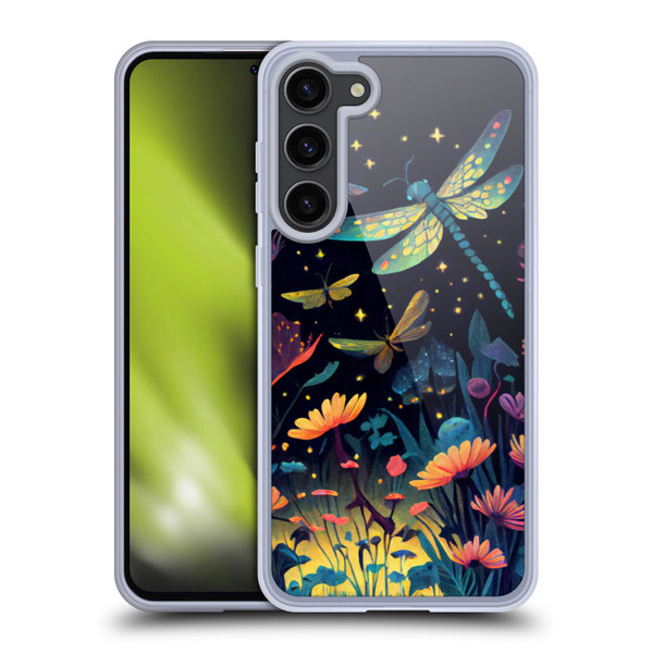 JK Stewart Art Dragonflies In Night Garden Soft Gel Case for Samsung Galaxy S23+ 5G