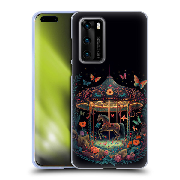 JK Stewart Graphics Carousel Dark Knight Garden Soft Gel Case for Huawei P40 5G