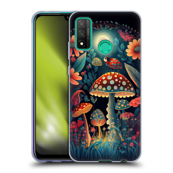JK Stewart Graphics Ladybug On Mushroom Soft Gel Case for Huawei P Smart (2020)