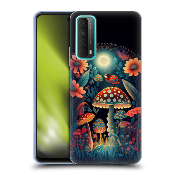 JK Stewart Graphics Ladybug On Mushroom Soft Gel Case for Huawei P Smart (2021)