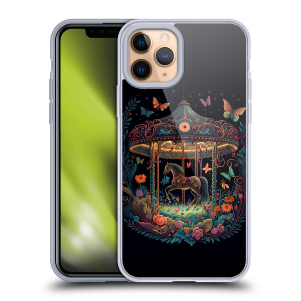 JK Stewart Graphics Carousel Dark Knight Garden Soft Gel Case for Apple iPhone 11 Pro