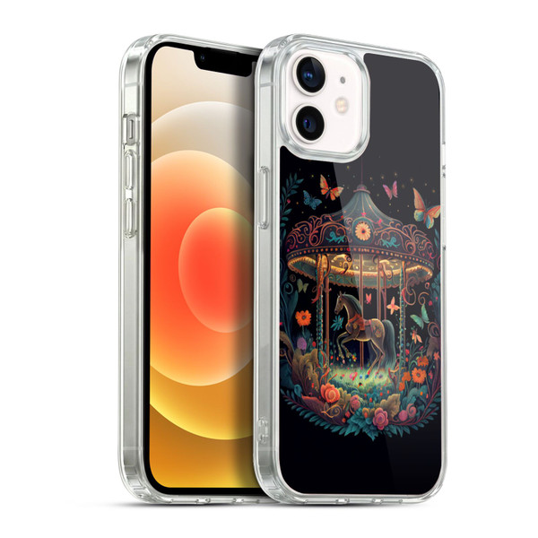 JK Stewart Graphics Carousel Dark Knight Garden Soft Gel Case for Apple iPhone 12 / iPhone 12 Pro & MagSafe
