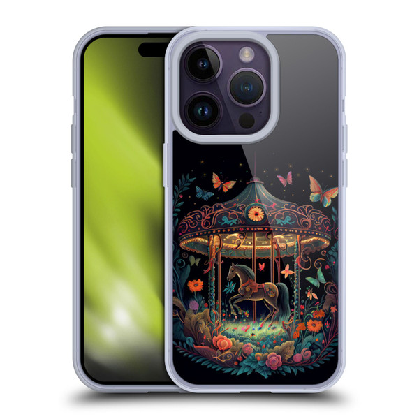 JK Stewart Graphics Carousel Dark Knight Garden Soft Gel Case for Apple iPhone 14 Pro
