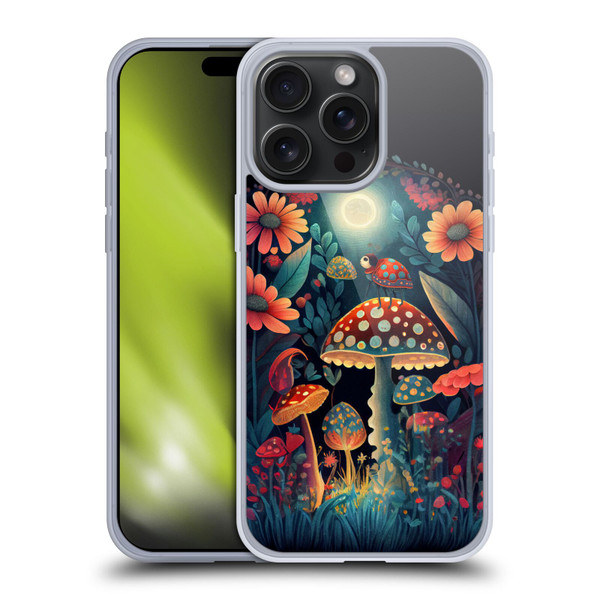 JK Stewart Graphics Ladybug On Mushroom Soft Gel Case for Apple iPhone 15 Pro Max