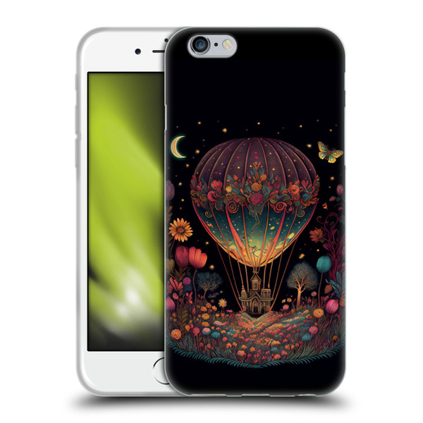 JK Stewart Graphics Hot Air Balloon Garden Soft Gel Case for Apple iPhone 6 / iPhone 6s