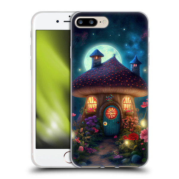 JK Stewart Graphics Mushroom House Soft Gel Case for Apple iPhone 7 Plus / iPhone 8 Plus