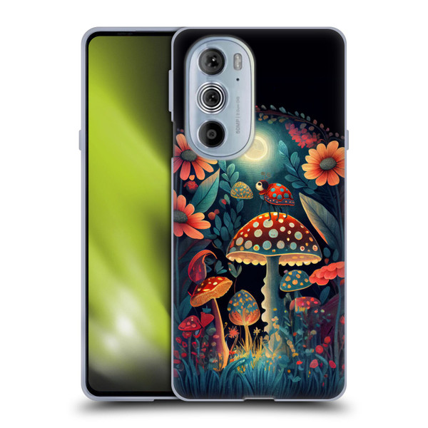 JK Stewart Graphics Ladybug On Mushroom Soft Gel Case for Motorola Edge X30