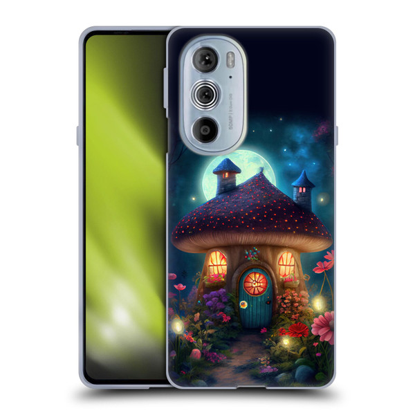 JK Stewart Graphics Mushroom House Soft Gel Case for Motorola Edge X30