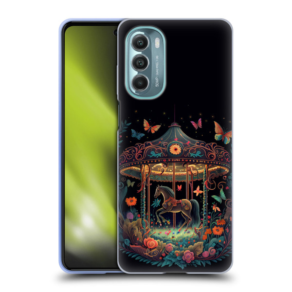 JK Stewart Graphics Carousel Dark Knight Garden Soft Gel Case for Motorola Moto G Stylus 5G (2022)