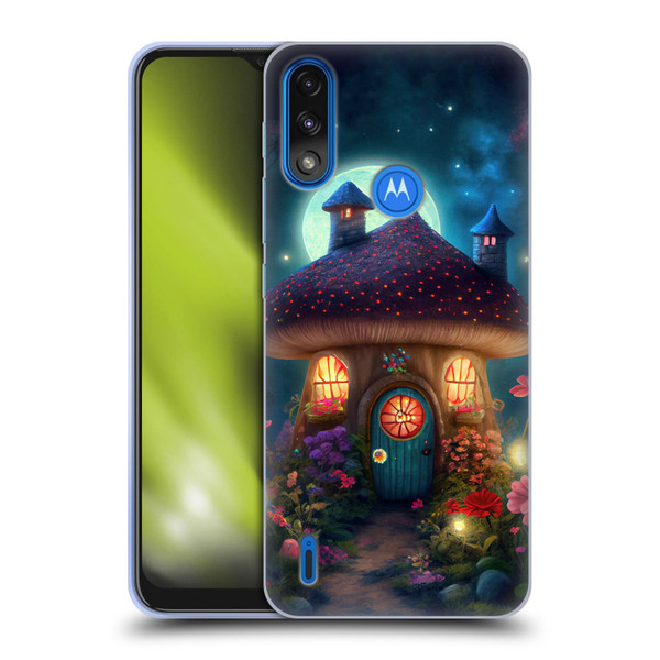 JK Stewart Graphics Mushroom House Soft Gel Case for Motorola Moto E7 Power / Moto E7i Power