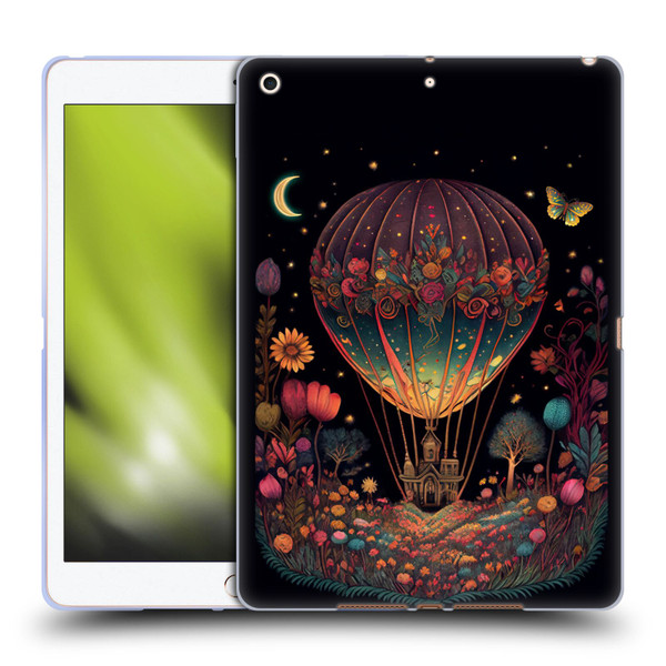 JK Stewart Graphics Hot Air Balloon Garden Soft Gel Case for Apple iPad 10.2 2019/2020/2021