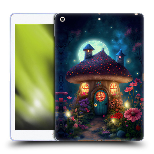 JK Stewart Graphics Mushroom House Soft Gel Case for Apple iPad 10.2 2019/2020/2021
