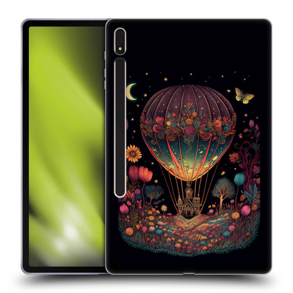 JK Stewart Graphics Hot Air Balloon Garden Soft Gel Case for Samsung Galaxy Tab S8 Plus