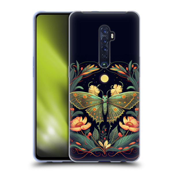 JK Stewart Graphics Lunar Moth Night Garden Soft Gel Case for OPPO Reno 2