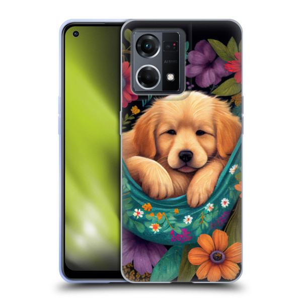 JK Stewart Graphics Golden Retriever In Hammock Soft Gel Case for OPPO Reno8 4G