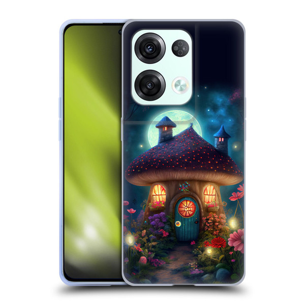 JK Stewart Graphics Mushroom House Soft Gel Case for OPPO Reno8 Pro