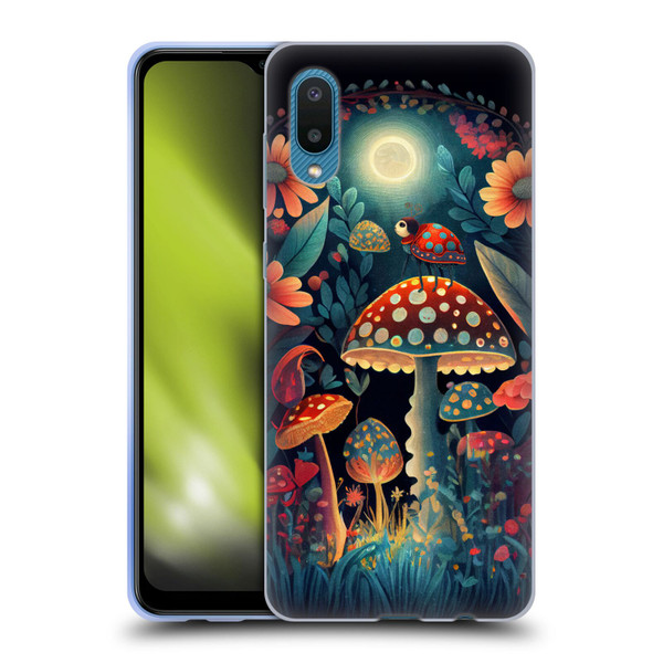 JK Stewart Graphics Ladybug On Mushroom Soft Gel Case for Samsung Galaxy A02/M02 (2021)