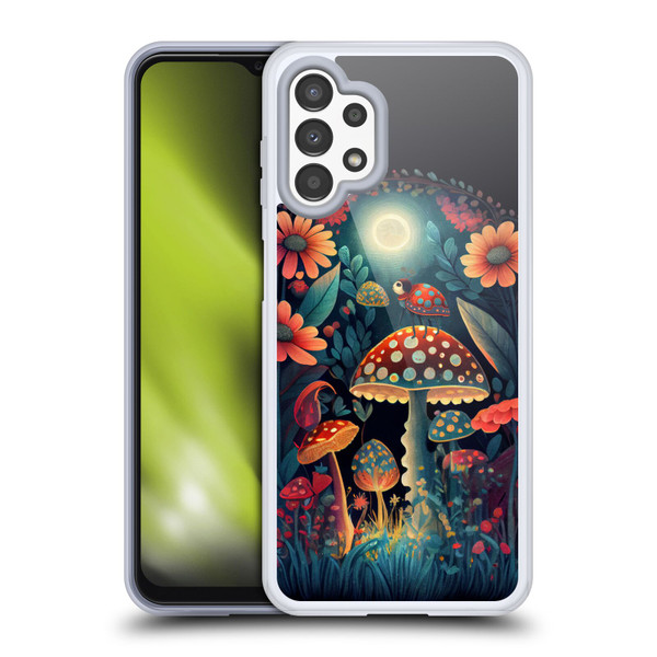 JK Stewart Graphics Ladybug On Mushroom Soft Gel Case for Samsung Galaxy A13 (2022)