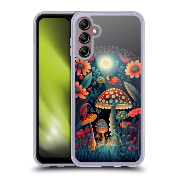 JK Stewart Graphics Ladybug On Mushroom Soft Gel Case for Samsung Galaxy A14 5G