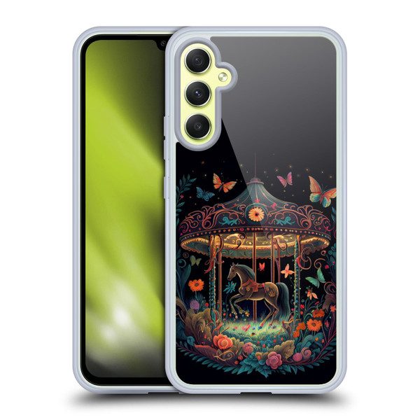 JK Stewart Graphics Carousel Dark Knight Garden Soft Gel Case for Samsung Galaxy A34 5G