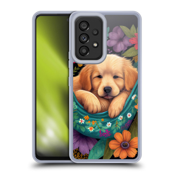 JK Stewart Graphics Golden Retriever In Hammock Soft Gel Case for Samsung Galaxy A53 5G (2022)