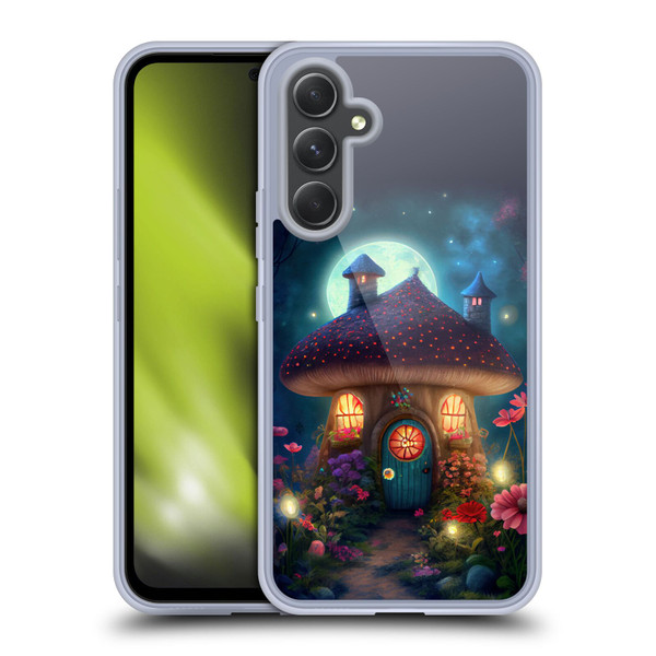 JK Stewart Graphics Mushroom House Soft Gel Case for Samsung Galaxy A54 5G