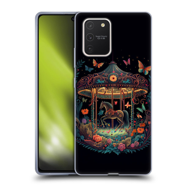 JK Stewart Graphics Carousel Dark Knight Garden Soft Gel Case for Samsung Galaxy S10 Lite