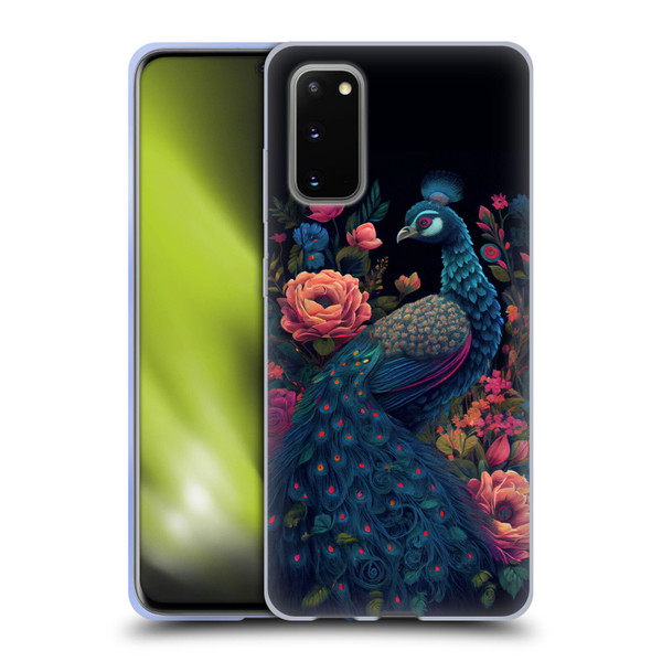 JK Stewart Graphics Peacock In Night Garden Soft Gel Case for Samsung Galaxy S20 / S20 5G