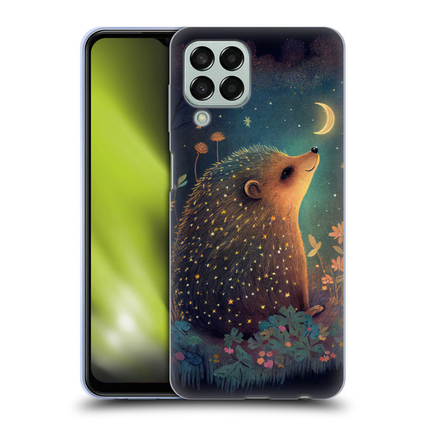 JK Stewart Graphics Hedgehog Looking Up At Stars Soft Gel Case for Samsung Galaxy M33 (2022)