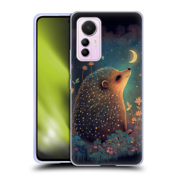 JK Stewart Graphics Hedgehog Looking Up At Stars Soft Gel Case for Xiaomi 12 Lite