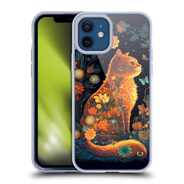 JK Stewart Key Art Orange Cat Sitting Soft Gel Case for Apple iPhone 12 / iPhone 12 Pro