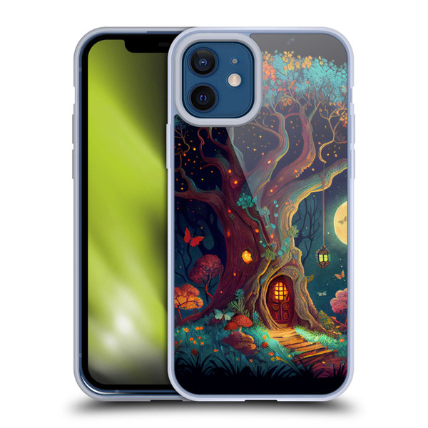 JK Stewart Key Art Tree With Small Door In Trunk Soft Gel Case for Apple iPhone 12 / iPhone 12 Pro