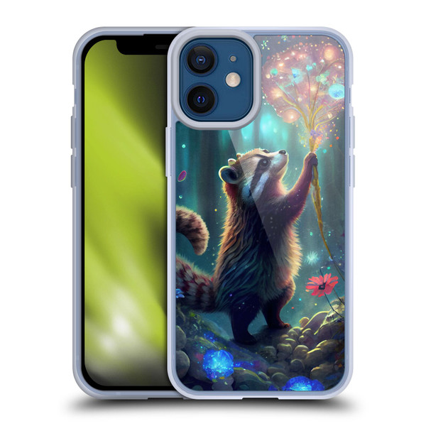 JK Stewart Key Art Raccoon Soft Gel Case for Apple iPhone 12 Mini