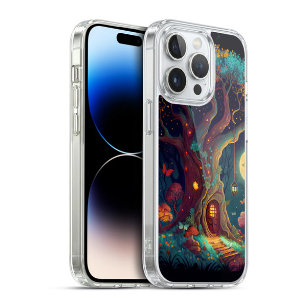 JK Stewart Key Art Tree With Small Door In Trunk Soft Gel Case for Apple iPhone 14 Pro & MagSafe