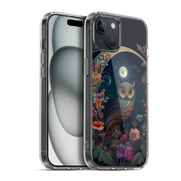 JK Stewart Key Art Owl Soft Gel Case for Apple iPhone 15 Plus & MagSafe