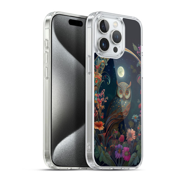 JK Stewart Key Art Owl Soft Gel Case for Apple iPhone 15 Pro Max & MagSafe