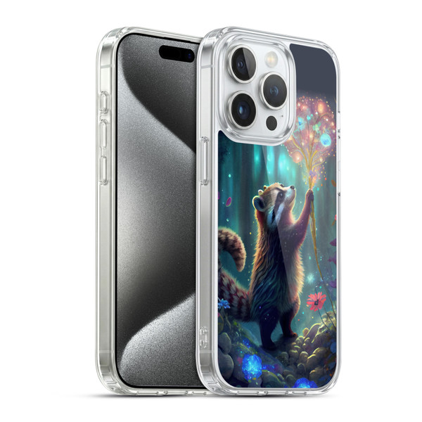 JK Stewart Key Art Raccoon Soft Gel Case for Apple iPhone 15 Pro & MagSafe