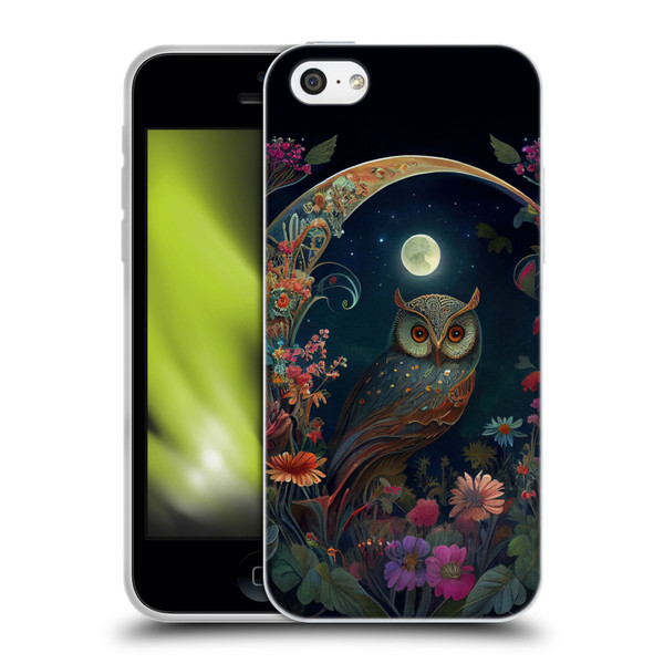 JK Stewart Key Art Owl Soft Gel Case for Apple iPhone 5c