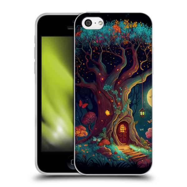 JK Stewart Key Art Tree With Small Door In Trunk Soft Gel Case for Apple iPhone 5c