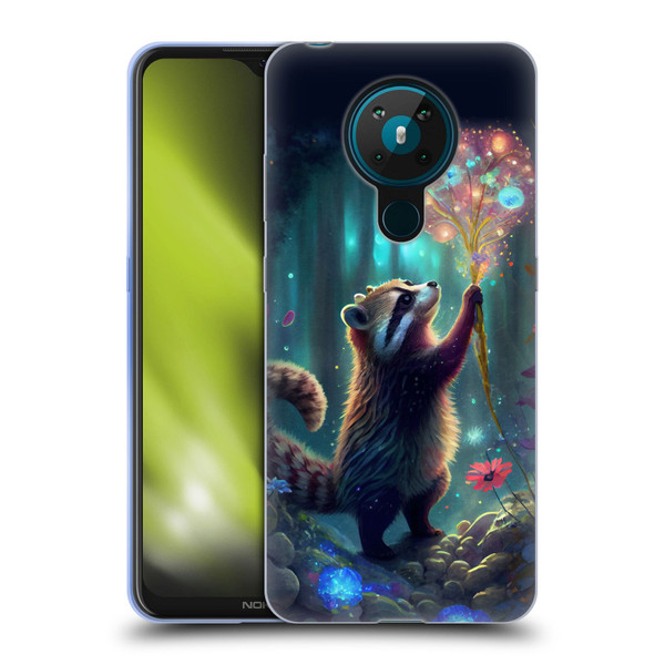 JK Stewart Key Art Raccoon Soft Gel Case for Nokia 5.3