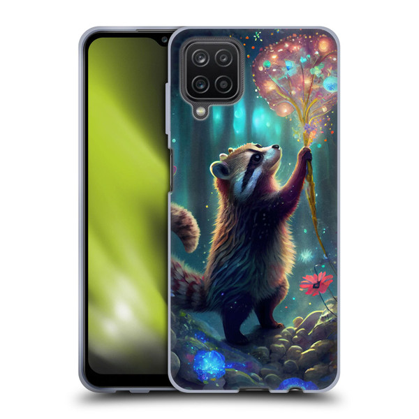 JK Stewart Key Art Raccoon Soft Gel Case for Samsung Galaxy A12 (2020)