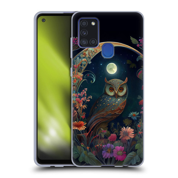 JK Stewart Key Art Owl Soft Gel Case for Samsung Galaxy A21s (2020)