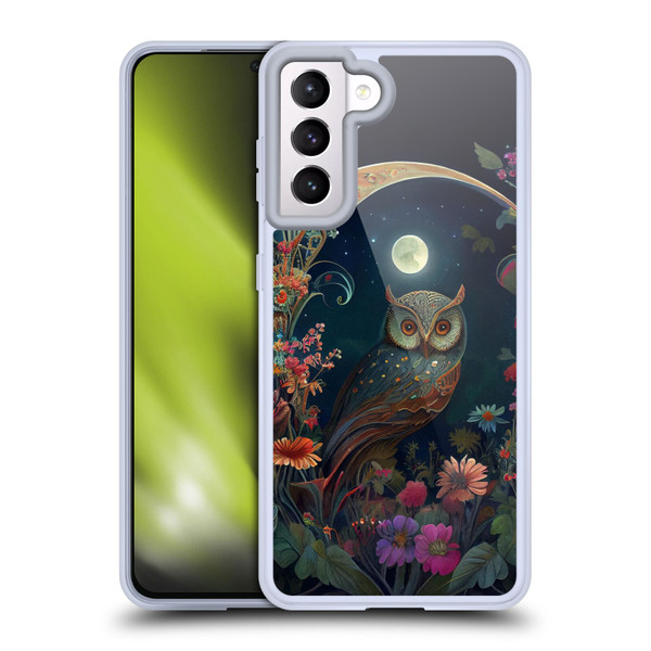 JK Stewart Key Art Owl Soft Gel Case for Samsung Galaxy S21 5G