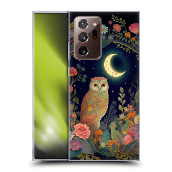 JK Stewart Key Art Owl Crescent Moon Night Garden Soft Gel Case for Samsung Galaxy Note20 Ultra / 5G