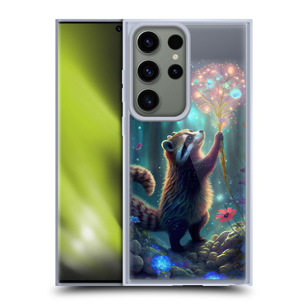JK Stewart Key Art Raccoon Soft Gel Case for Samsung Galaxy S23 Ultra 5G